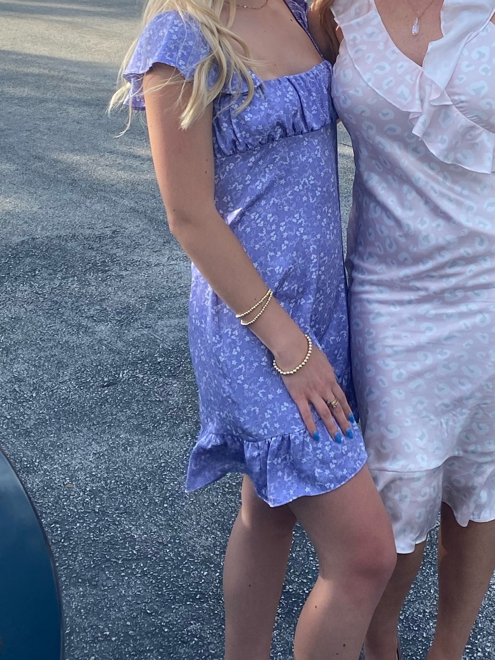 Lavender Floral Ruffle Mini Dress - Women